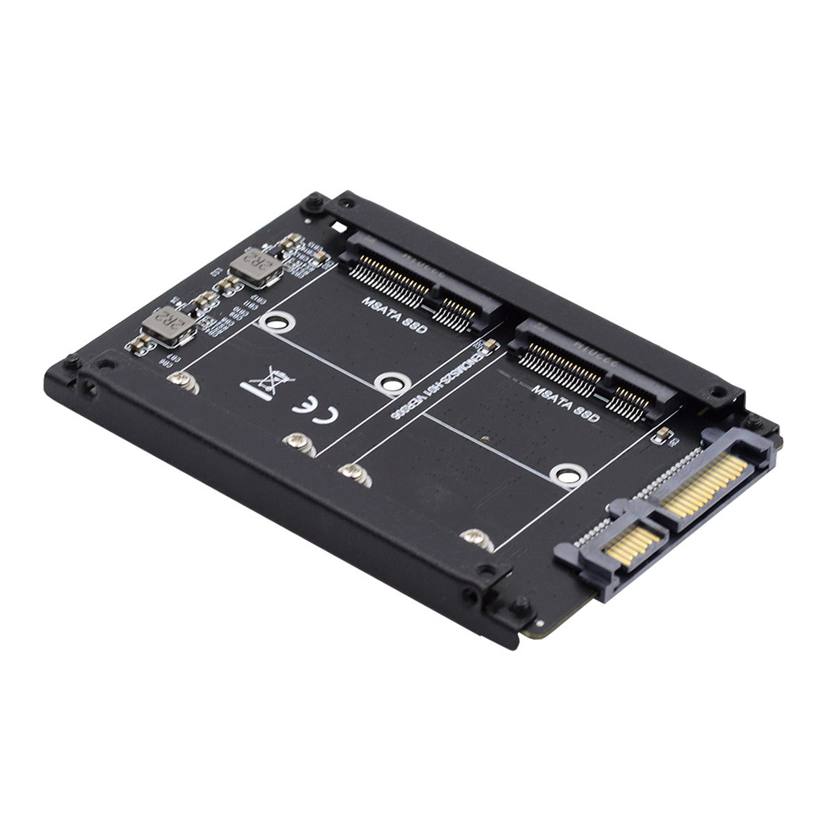 SA-049 Dual MSATA Mini-SATA SSD Card JOBD Raid0 Span Bridge To 2.5inch ...