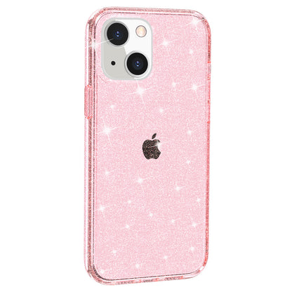 For iPhone 15 Plus Sparkly Glitter Protective Case Shockproof Hard PC + Soft TPU Phone Cover