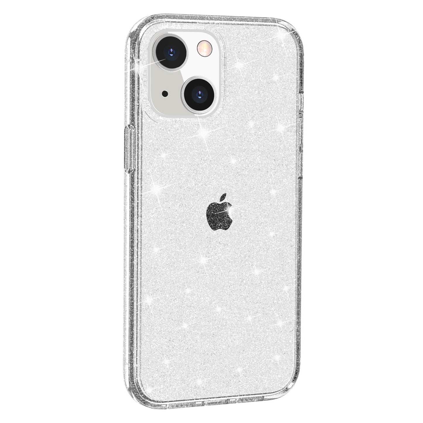 For iPhone 15 Plus Sparkly Glitter Protective Case Shockproof Hard PC + Soft TPU Phone Cover