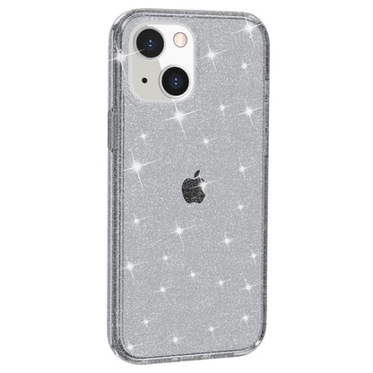 For iPhone 15 Plus Sparkly Glitter Protective Case Shockproof Hard PC + Soft TPU Phone Cover