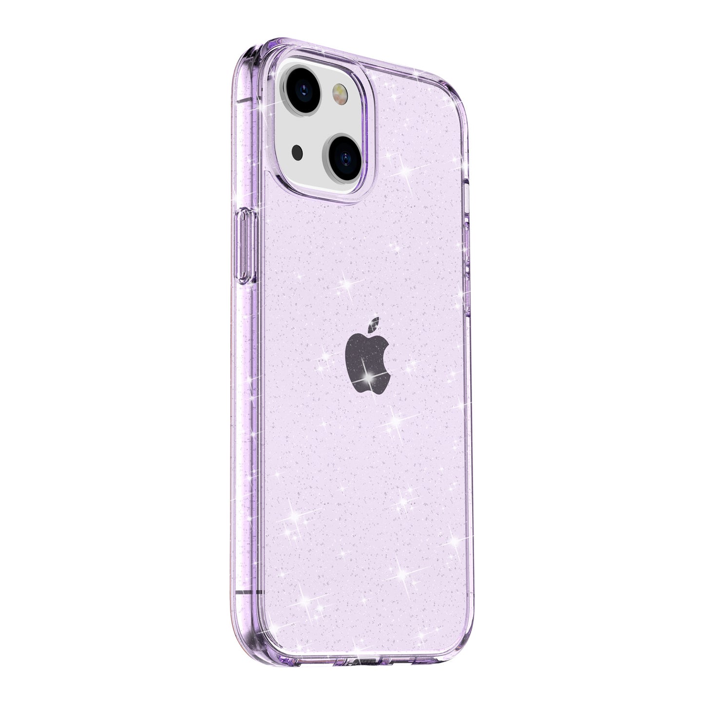 For iPhone 15 Plus Sparkly Glitter Protective Case Shockproof Hard PC + Soft TPU Phone Cover