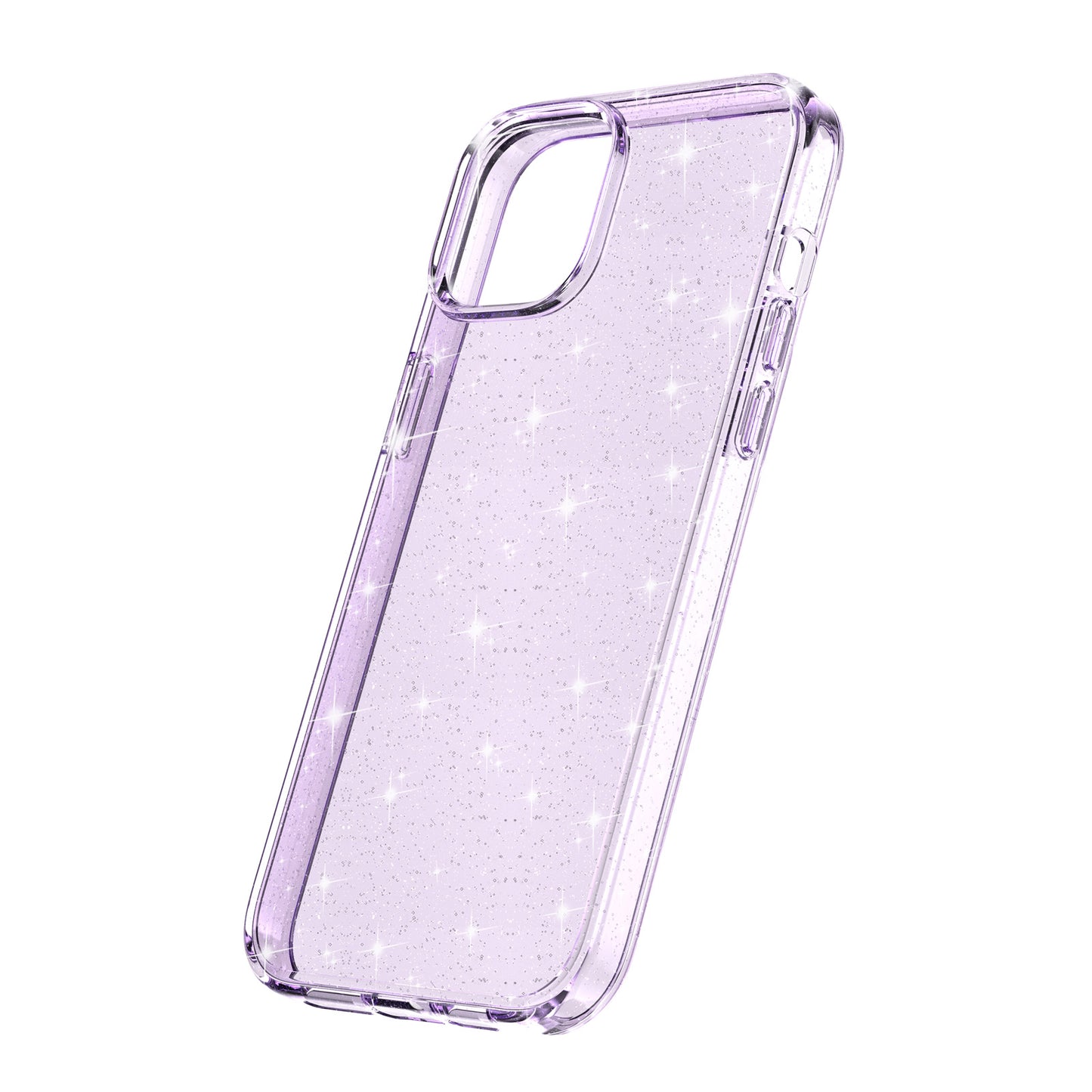 For iPhone 15 Plus Sparkly Glitter Protective Case Shockproof Hard PC + Soft TPU Phone Cover