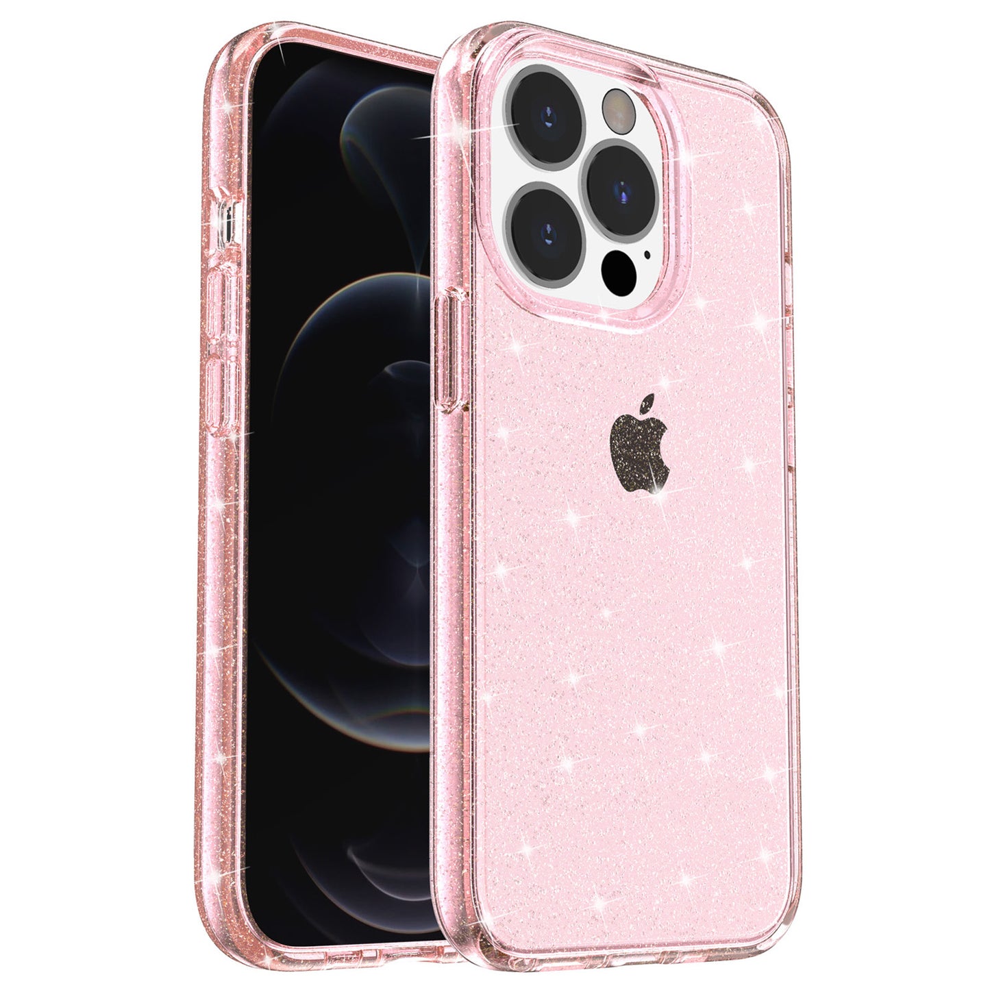 For iPhone 15 Pro Max Sparkly Glitter Protective Case Hard PC + Soft TPU Anti-scratch Phone Cover