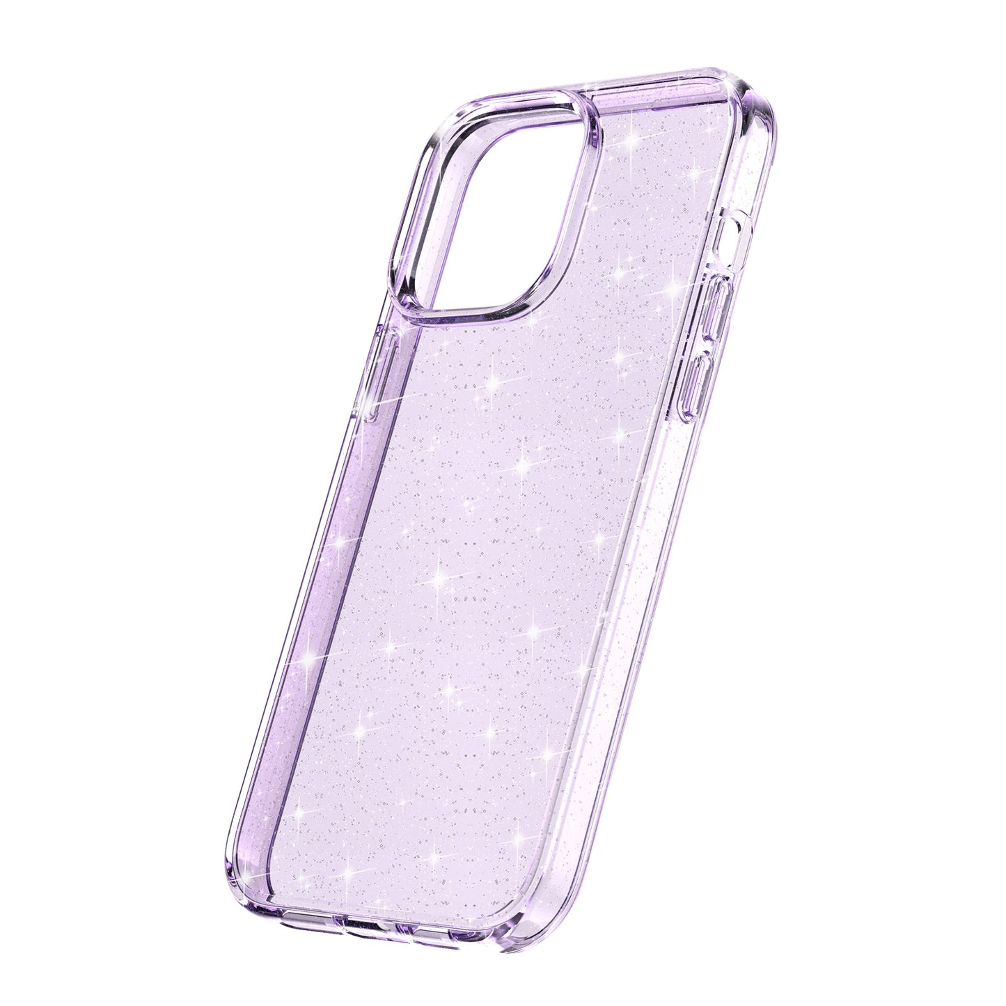 For iPhone 15 Pro Max Sparkly Glitter Protective Case Hard PC + Soft TPU Anti-scratch Phone Cover