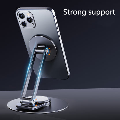 LK-T639 360-Degree Rotatable Folding Magnetic Phone Holder Adjustable Desktop Portable Metal Tablet Stand