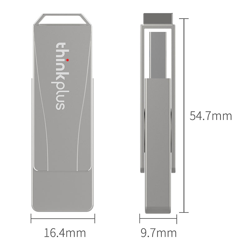 LENOVO Thinkplus MU242 256G High Speed USB Flash Drive Zinc Alloy Rotatable USB3.0 U-disk