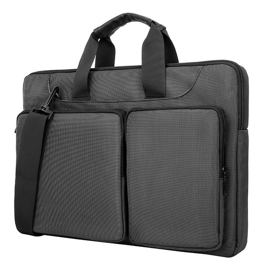 MA536 13-14 Inch Laptop Computer Bag Polyester+Fleece Handbag Shoulder Bag Business Messenger Bag