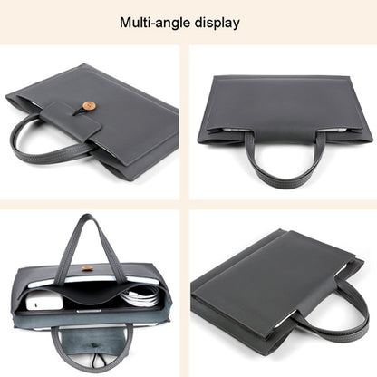 13.3 / 14 Inch Laptop Sleeve PU Leather Handbag Sleeve Notebook Computer Bag Storage Water-Repellent Pouch