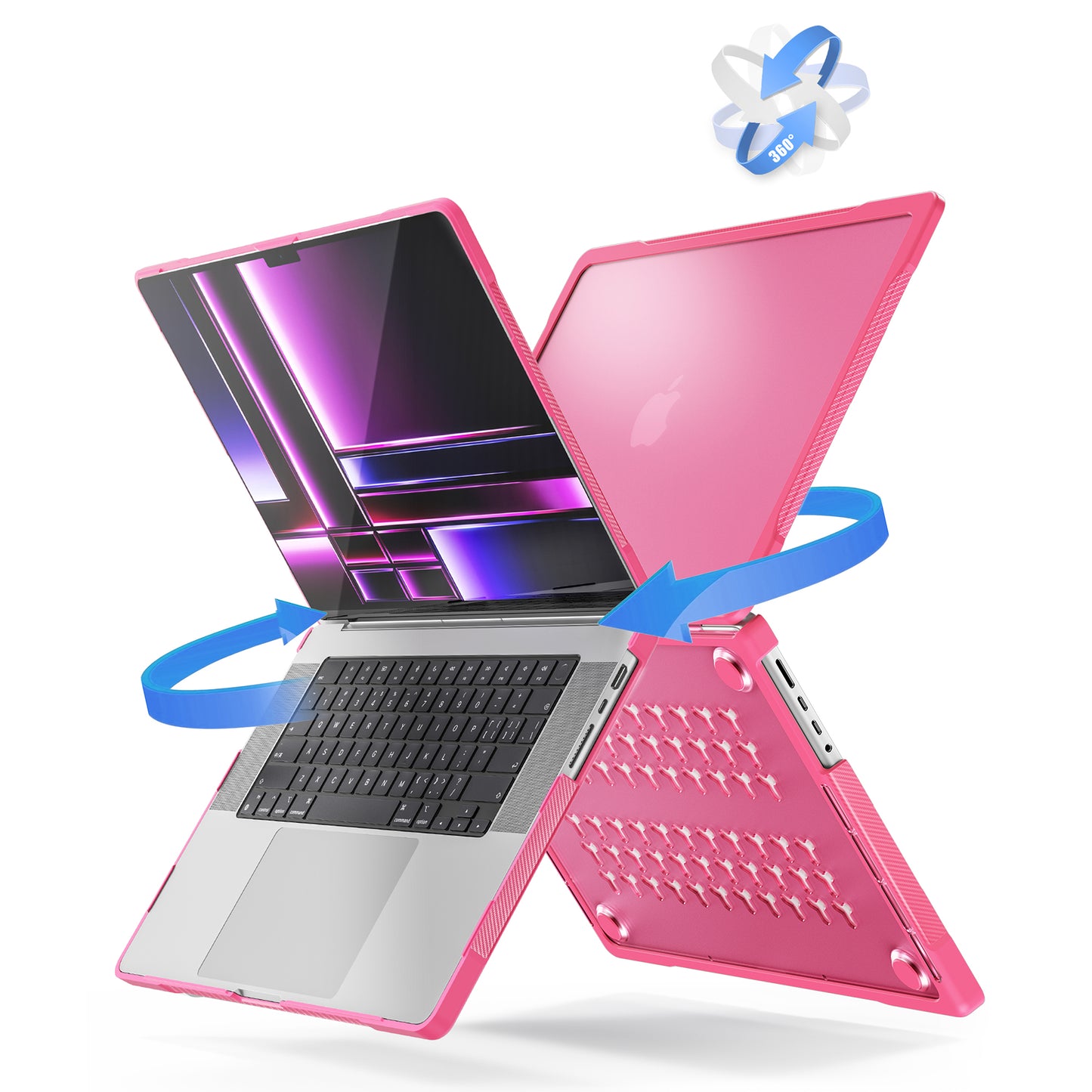 For MacBook Pro 16 inch (2021) A2485 / (2023) A2780 (M1 / M2) PC+TPU Laptop Cover Anti-Drop Shockproof Case