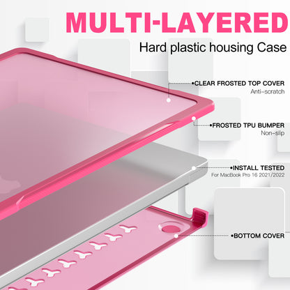 For MacBook Pro 16 inch (2021) A2485 / (2023) A2780 (M1 / M2) PC+TPU Laptop Cover Anti-Drop Shockproof Case