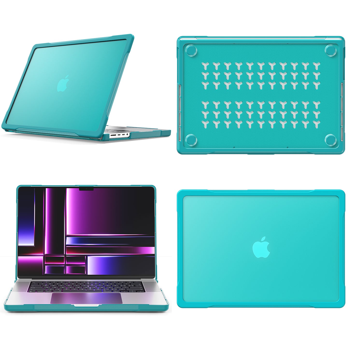 For MacBook Pro 16 inch (2021) A2485 / (2023) A2780 (M1 / M2) PC+TPU Laptop Cover Anti-Drop Shockproof Case