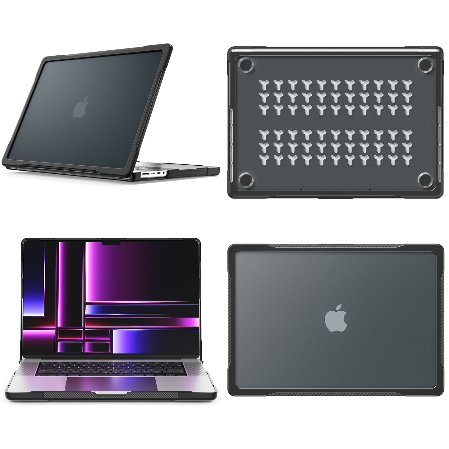 For MacBook Pro 16 inch (2021) A2485 / (2023) A2780 (M1 / M2) PC+TPU Laptop Cover Anti-Drop Shockproof Case