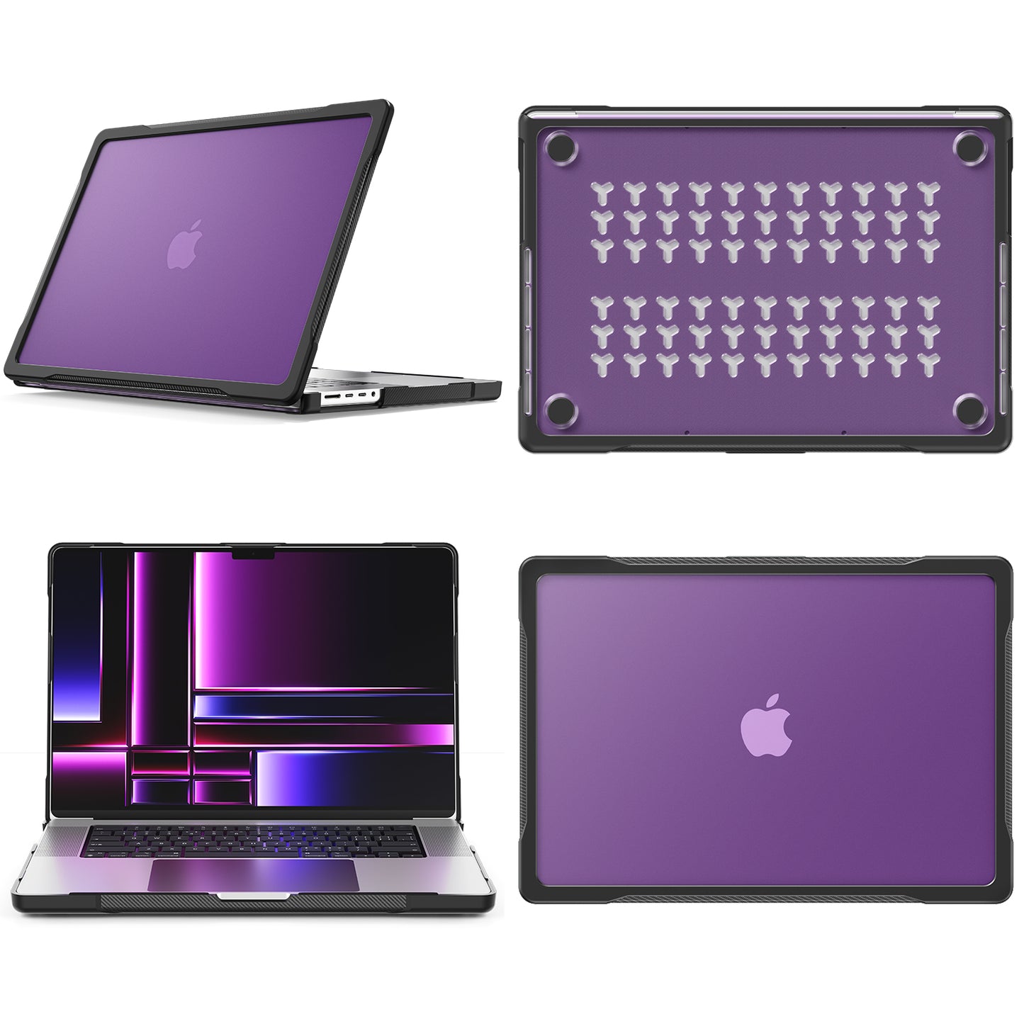 For MacBook Pro 16 inch (2021) A2485 / (2023) A2780 (M1 / M2) PC+TPU Laptop Cover Anti-Drop Shockproof Case