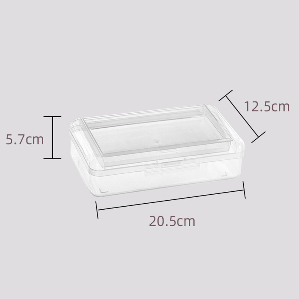 ZANYANG 1249 Transparent Double Layer Large Pencil Case PP Stationery Organizer Box School Supply