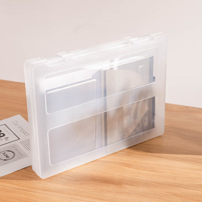 ZANYANG 1149 Transparent A4 File Box Portable Paper Document Case Organizer with Handle