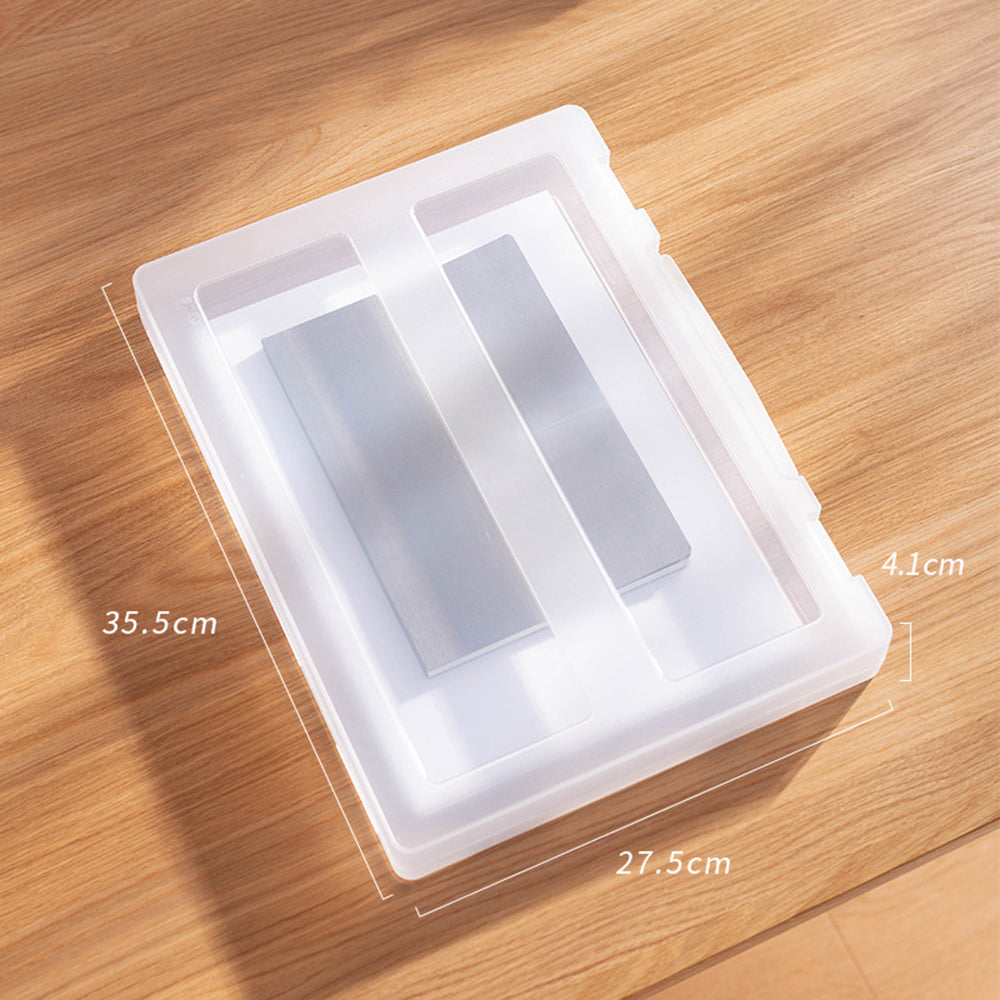 ZANYANG 1149 Transparent A4 File Box Portable Paper Document Case Organizer with Handle