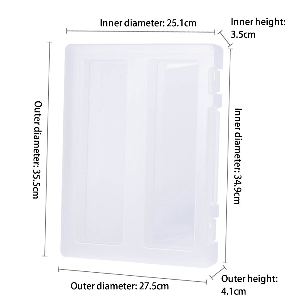 ZANYANG 1149 Transparent A4 File Box Portable Paper Document Case Organizer with Handle