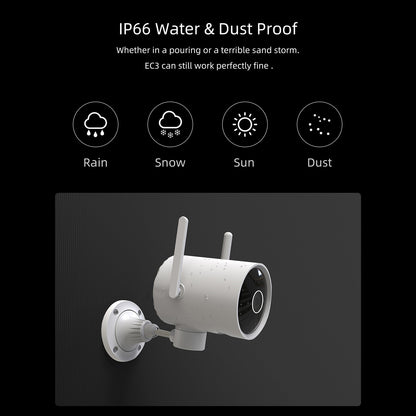 XIAOMI YOUPIN EC3 Pro Home Security Monitor Outdoor Waterproof 3MP Two-Way Audio Function Camera