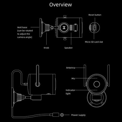 XIAOMI YOUPIN EC3 Pro Home Security Monitor Outdoor Waterproof 3MP Two-Way Audio Function Camera