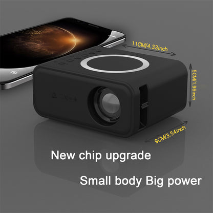 YT300 Mini Projector LED Smart TV Portable Home Theater Rich Interface Low Noise Internal Speaker