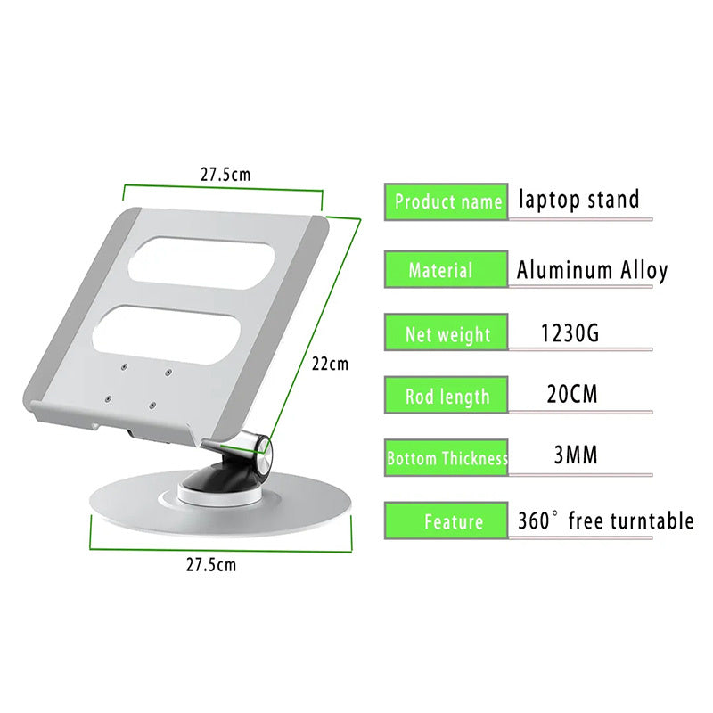 P4 Large Size Desktop Folding Laptop Bracket Adjustable Aluminum Alloy Notebook Riser Cooling Stand