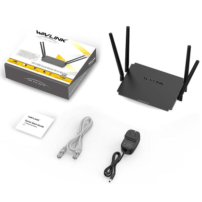 WAVLINK WS-WN532A3-B AC1200M Wireless Routers WPA2-PSK 300Mbps Dual Band Wireless Repeater with 4 Antennas