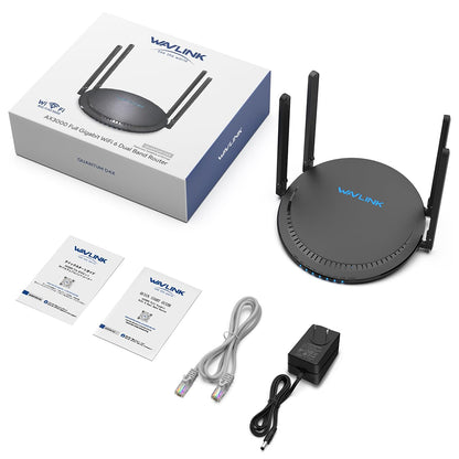 WAVLINK WS-WN531MX3-A AX3000 WiFi 6 Wireless Routers Dual Band Wireless Repeater Wider Coverage with 4 Antennas