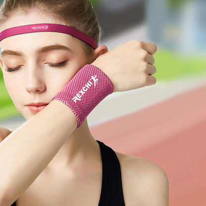 REXCHI HW02 1Pc Summer Cooling Wristband Men Women Sports Wrist Brace Support Sweatband