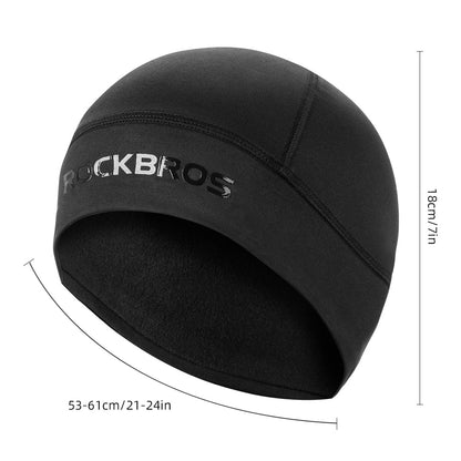 ROCKBROS YPP016 Polyester Spandex Fabric Thermal Warm Hat Cycling Skiing Cap Winter Skiing Beanie Hat for Keeping Head Warm