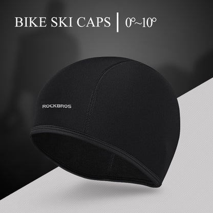 ROCKBROS YPP016 Polyester Spandex Fabric Thermal Warm Hat Cycling Skiing Cap Winter Skiing Beanie Hat for Keeping Head Warm