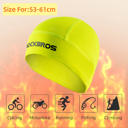 ROCKBROS YPP016 Polyester Spandex Fabric Thermal Warm Hat Cycling Skiing Cap Winter Skiing Beanie Hat for Keeping Head Warm