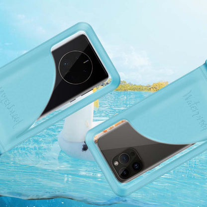 Waterproof Pouch Bag for 7.5 Cellphone IPX8 Floating PVC Clear Phone Dry Case with Card Holder