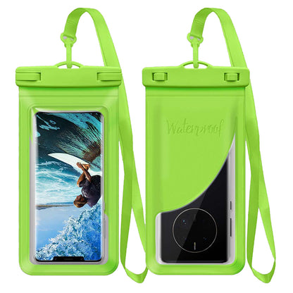 Waterproof Pouch Bag for 7.5 Cellphone IPX8 Floating PVC Clear Phone Dry Case with Card Holder