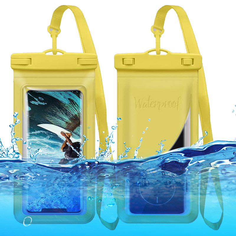 Waterproof Pouch Bag for 7.5 Cellphone IPX8 Floating PVC Clear Phone Dry Case with Card Holder