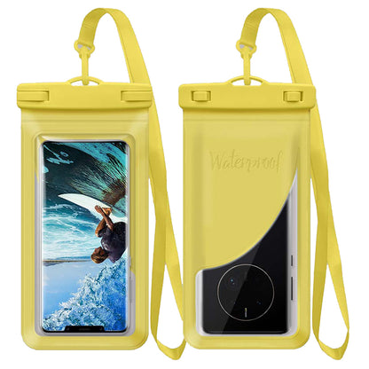 Waterproof Pouch Bag for 7.5 Cellphone IPX8 Floating PVC Clear Phone Dry Case with Card Holder