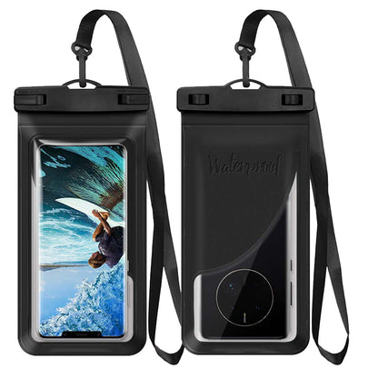 Waterproof Pouch Bag for 7.5 Cellphone IPX8 Floating PVC Clear Phone Dry Case with Card Holder