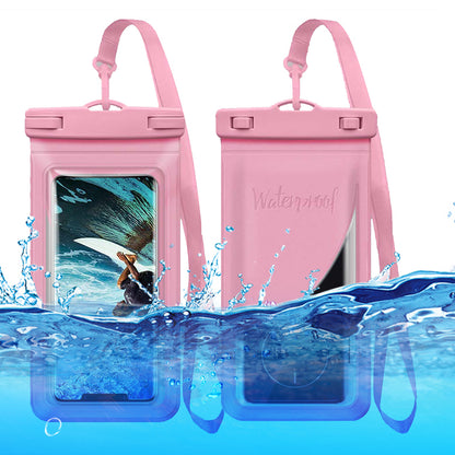 Waterproof Pouch Bag for 7.5 Cellphone IPX8 Floating PVC Clear Phone Dry Case with Card Holder