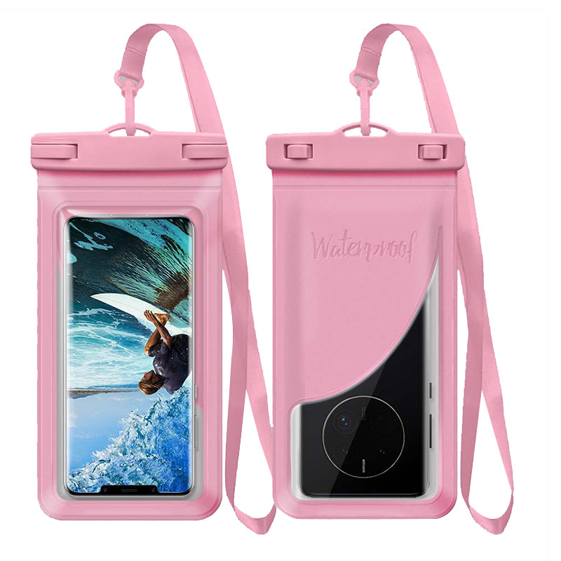 Waterproof Pouch Bag for 7.5 Cellphone IPX8 Floating PVC Clear Phone Dry Case with Card Holder