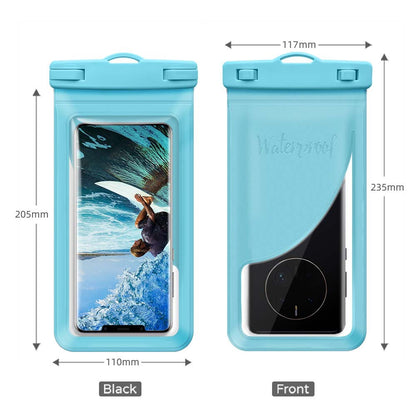 Waterproof Pouch Bag for 7.5 Cellphone IPX8 Floating PVC Clear Phone Dry Case with Card Holder