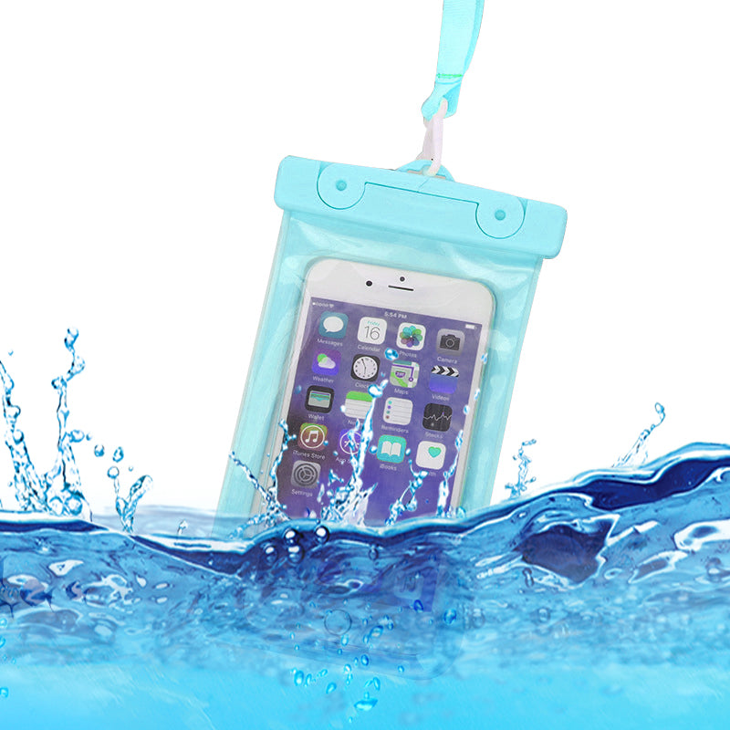 IPX8 Floating Waterproof Phone Pouch Fits Up to 6.5 Cell Phone PVC Cellphone Case Dry Bag with Lanyard