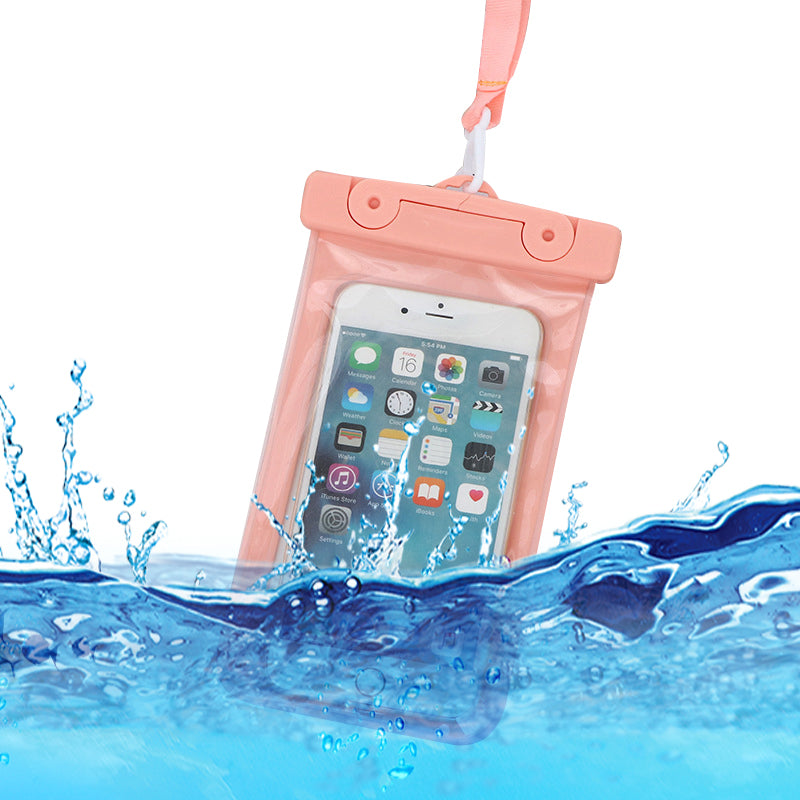 IPX8 Floating Waterproof Phone Pouch Fits Up to 6.5 Cell Phone PVC Cellphone Case Dry Bag with Lanyard