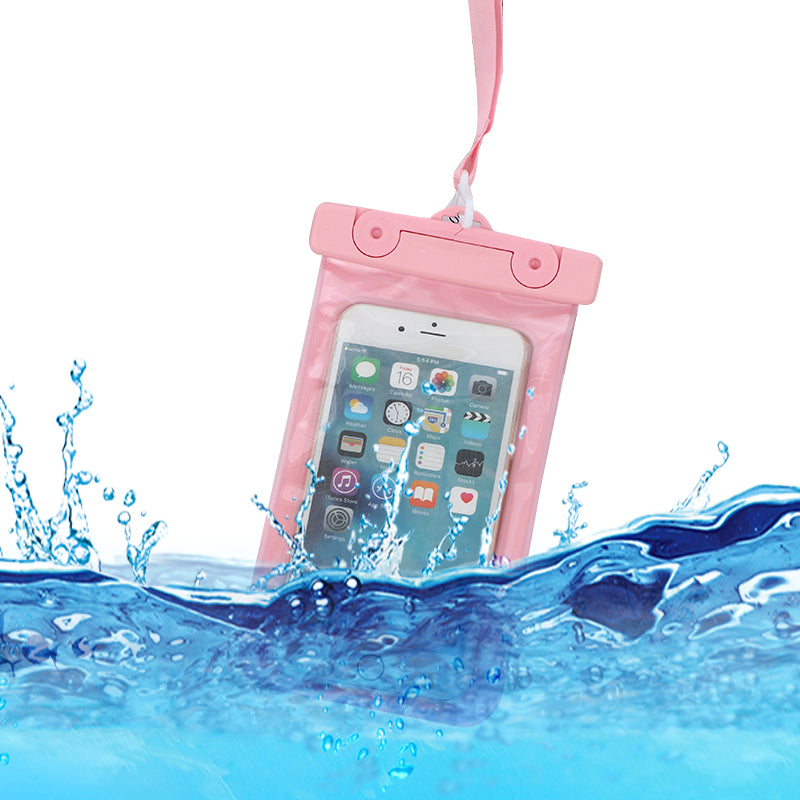 IPX8 Floating Waterproof Phone Pouch Fits Up to 6.5 Cell Phone PVC Cellphone Case Dry Bag with Lanyard