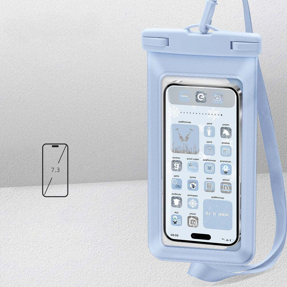 Waterproof Floating Phone Pouch for Under 7.5'' Mobile Phone IPX8 Cellphone Dry Bag Case Textured PVC Phone Protector