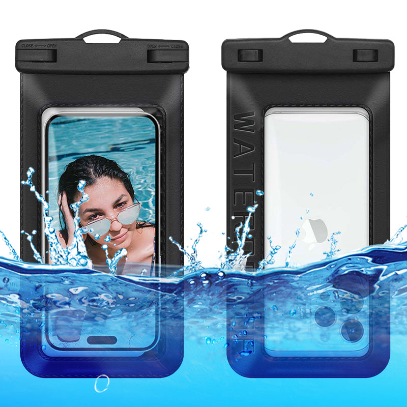 Waterproof Floating Phone Pouch for Under 7.5'' Mobile Phone IPX8 Cellphone Dry Bag Case Textured PVC Phone Protector