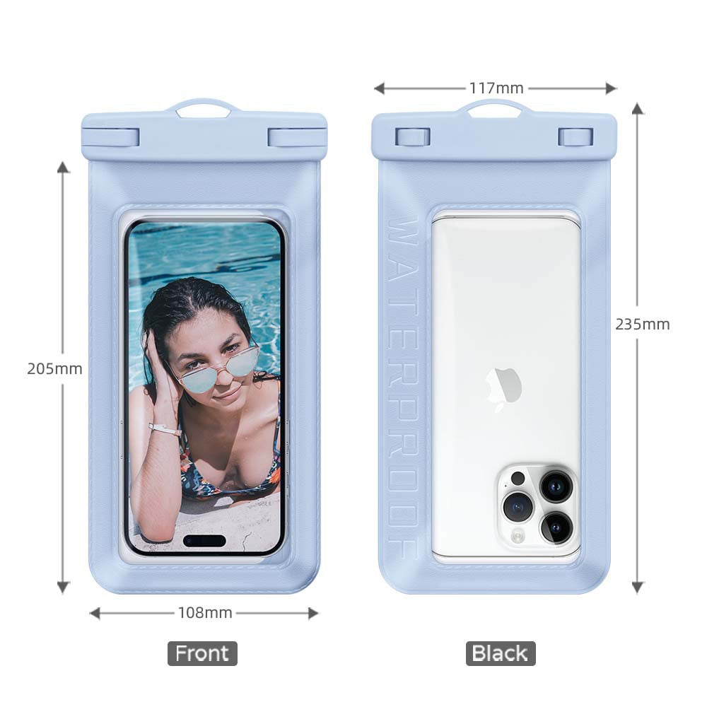 Waterproof Floating Phone Pouch for Under 7.5'' Mobile Phone IPX8 Cellphone Dry Bag Case Textured PVC Phone Protector