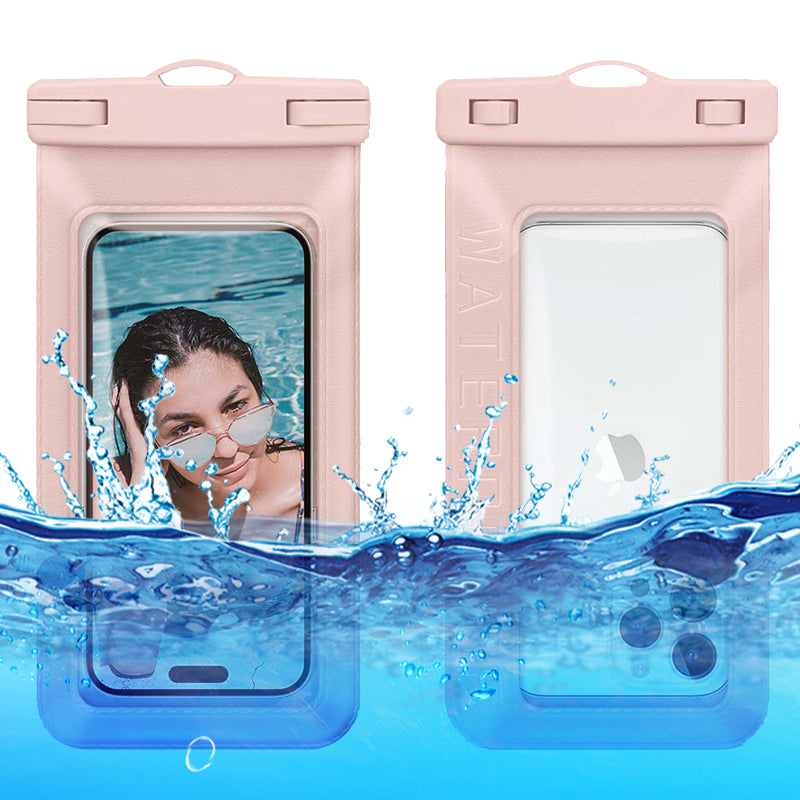 Waterproof Floating Phone Pouch for Under 7.5'' Mobile Phone IPX8 Cellphone Dry Bag Case Textured PVC Phone Protector