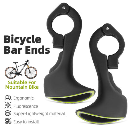 WEST BIKING YP0804067 1Pair Lightweight Mountain Bike Bar Ends MTB Fluorescent Hand Grip for Joint, Muscle Pain Prevention