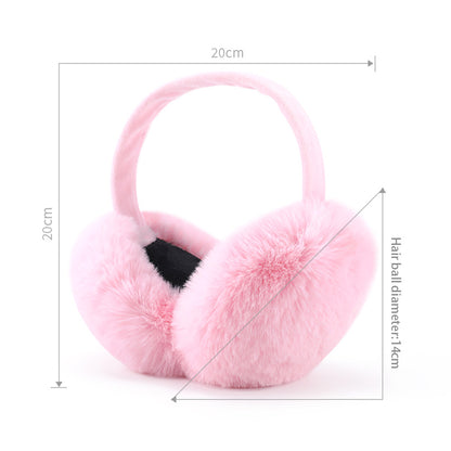 DEZ22 Ear Muffs Soft Plush+PP Cotton+Flexible Headband Ear Warmer Winter Outdoor Earmuff for Students Girls