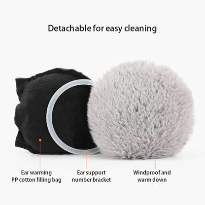 DEZ22 Ear Muffs Soft Plush+PP Cotton+Flexible Headband Ear Warmer Winter Outdoor Earmuff for Students Girls