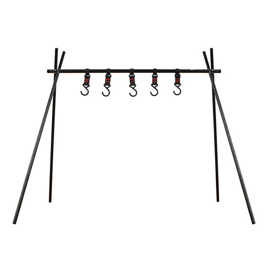 SHINETRIP A014-H0S Aluminum Alloy Picnic Cookware Triangle Hanger Rack Folding Camping Hanging Shelf, Size S